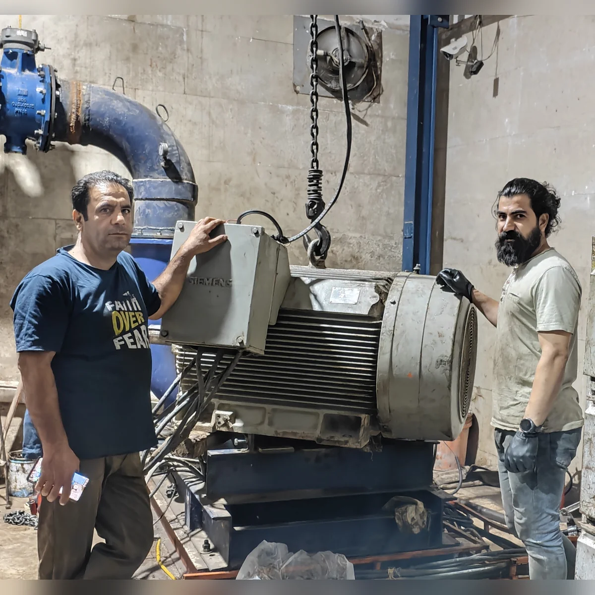 تعویض بلبرینگ موتور ژنراتور 315kw